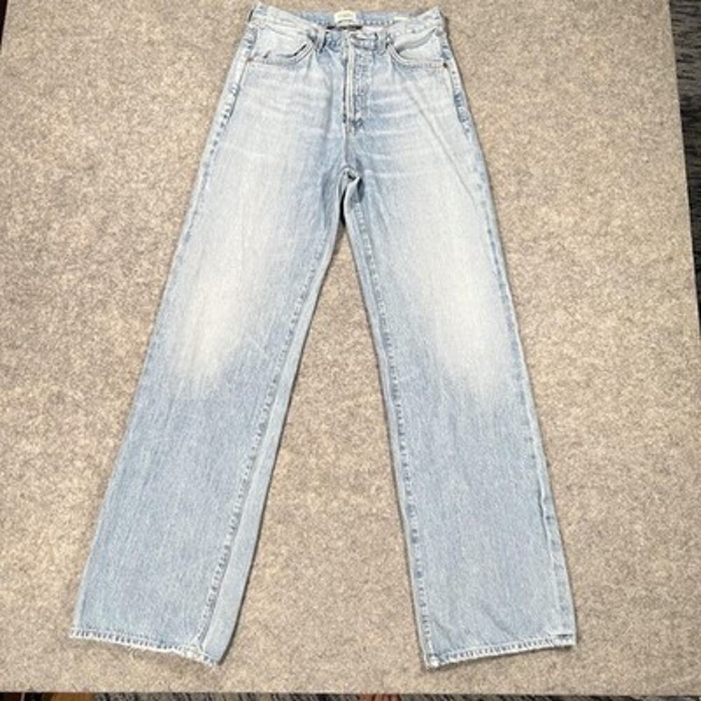 Citizens Of Humanity Jeans Womens Light Wash Annina High Rise Wide Leg Denim